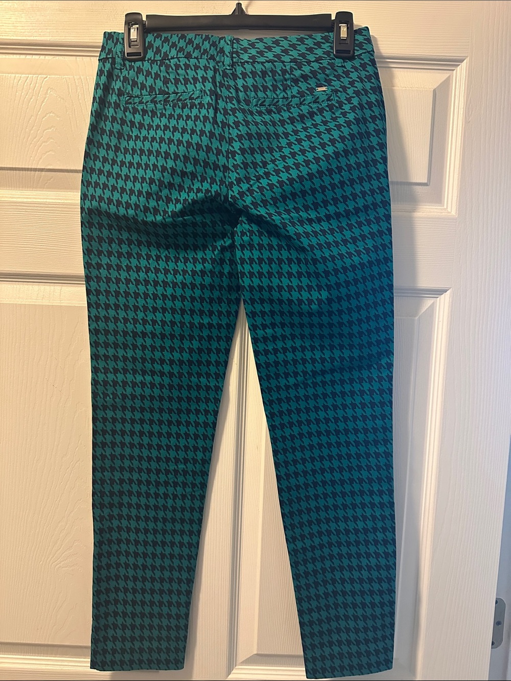 Women’s Tommy Hilfiger Teal and Black Houndstooth Pants - Size 0